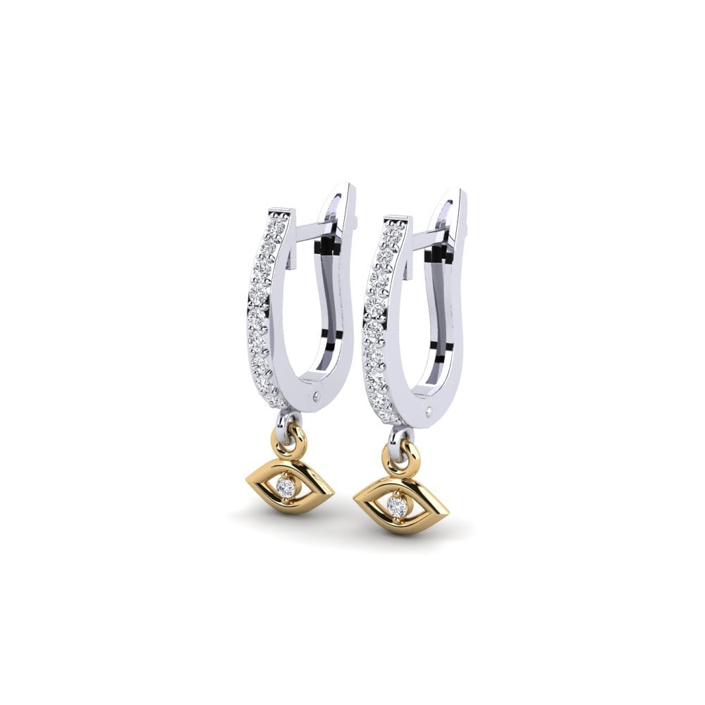 Weiß & Gelbgold 585 Damen ohrring Sumenu