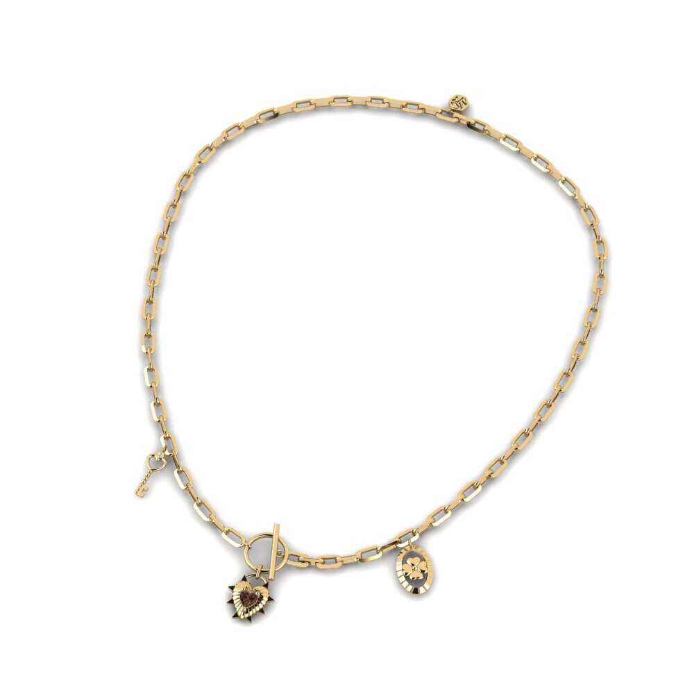 Smoky Quartz Paperclip Necklace Yutayap