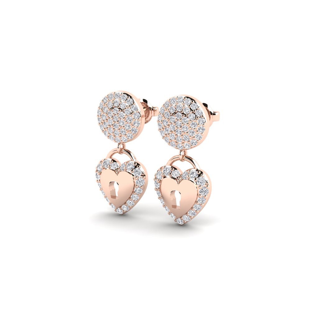 14ct Rose Gold Women's Earring Zanmitay