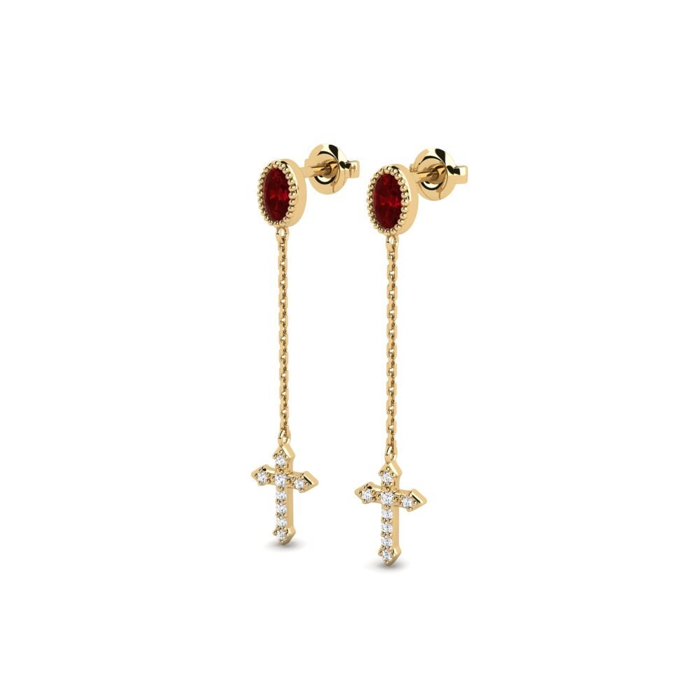 ruby-zirconia Women's ต่างหู Mongu