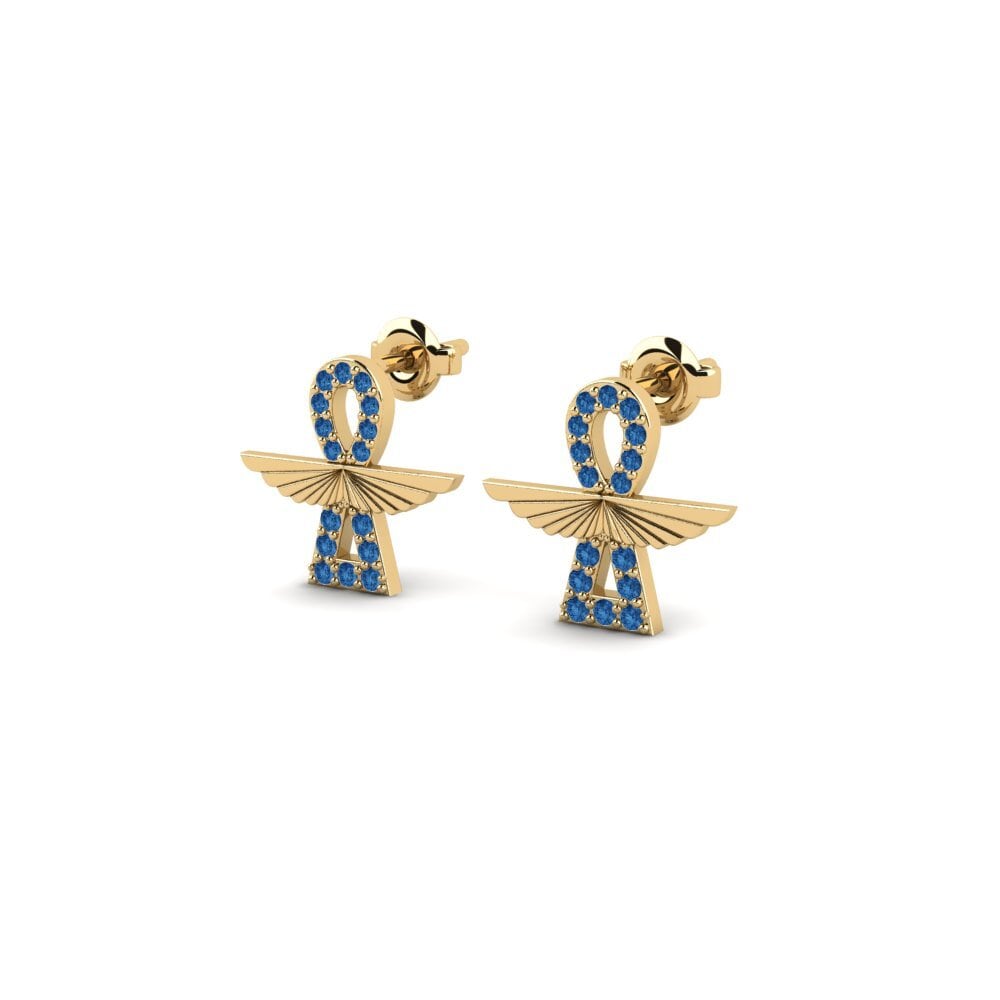 Donker Blauwe Zirkoon Dames Oorbellen Oban