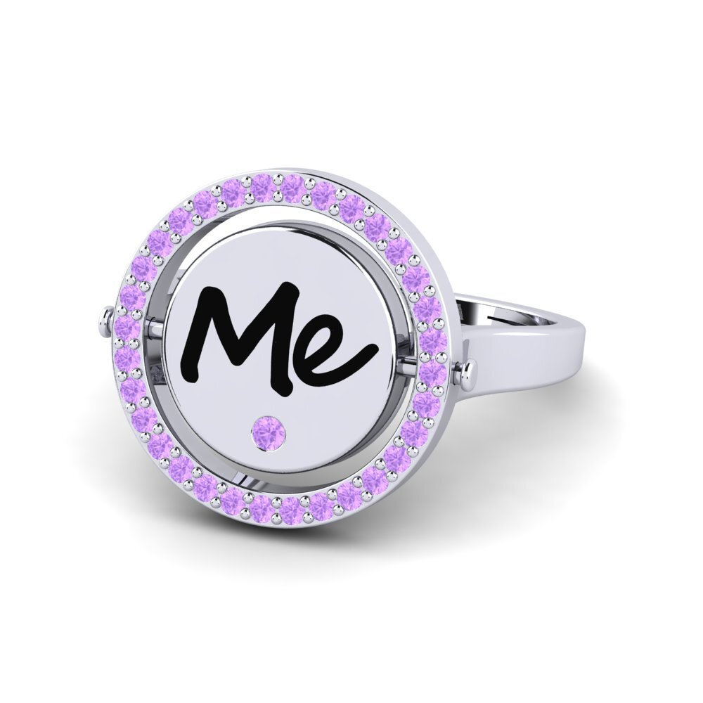Palladium 950 Amethyst Ring Segredos