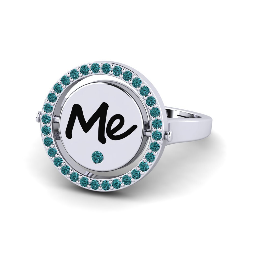Palladium 950 Blauer Diamant Ring Segredos