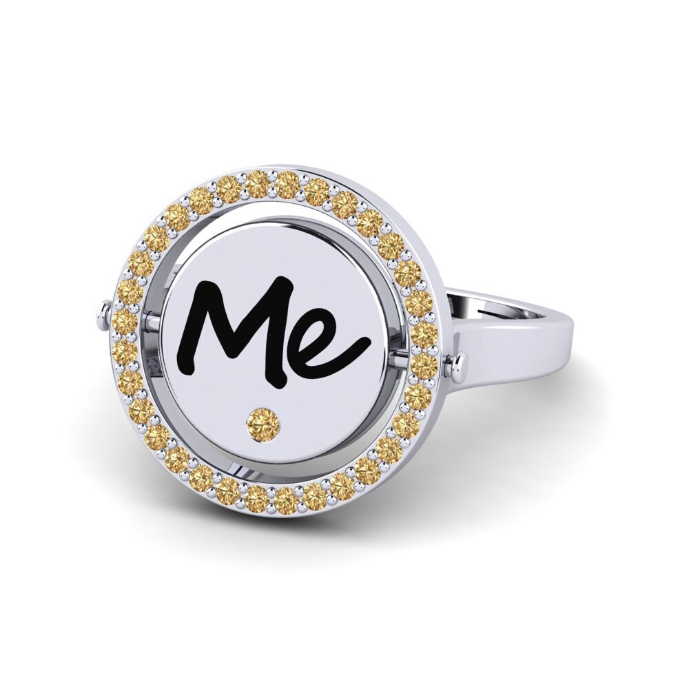 Palladium 950 Brauner Diamant Ring Segredos