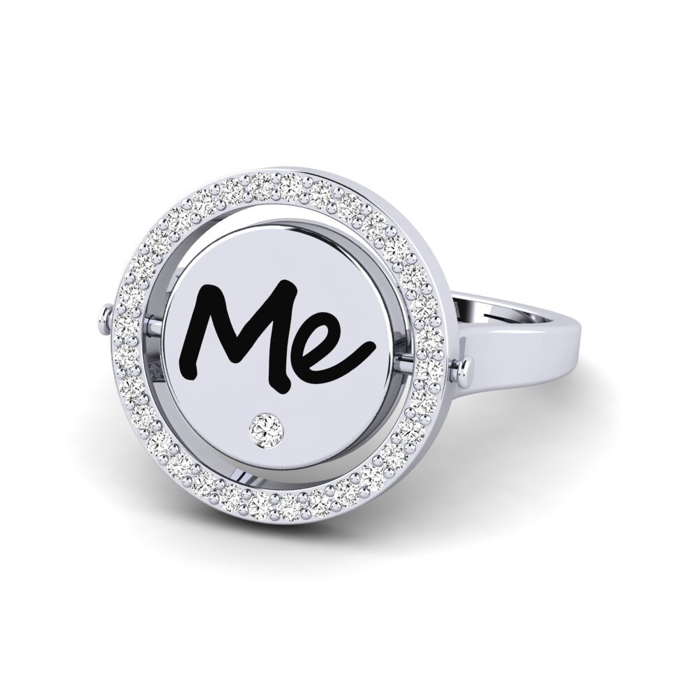 Palladium 950 Moissanit Ring Segredos