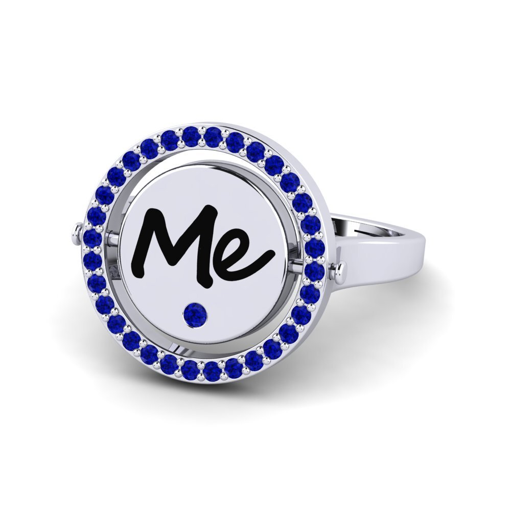 Palladium 950 Saphir Ring Segredos