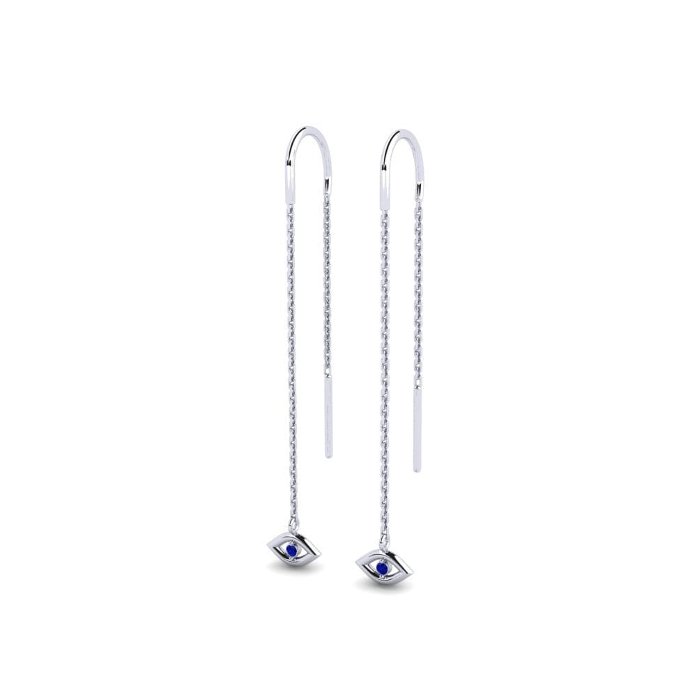 Platino 950 Zafiro Pendiente de mujer Tardoire