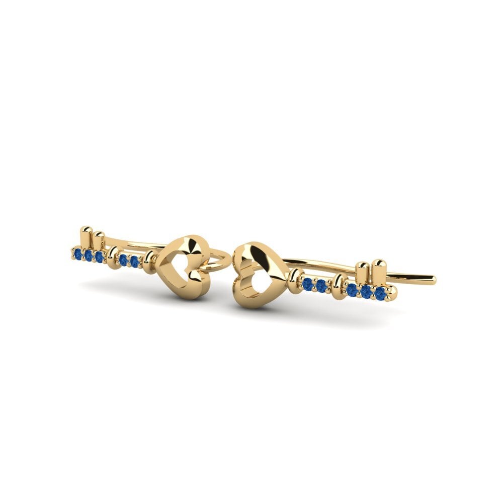 Zircônia azul escuro Brincos Feminino Vunghana - B