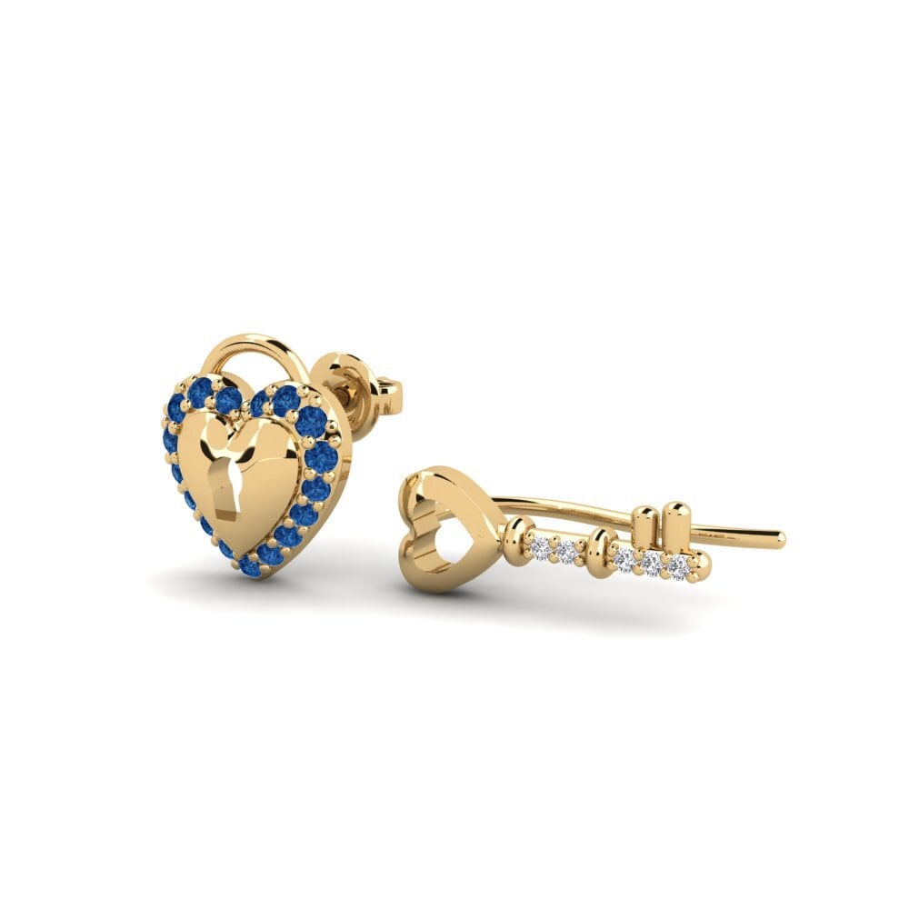 Zircônia azul escuro Brincos Feminino Vunghana - SET