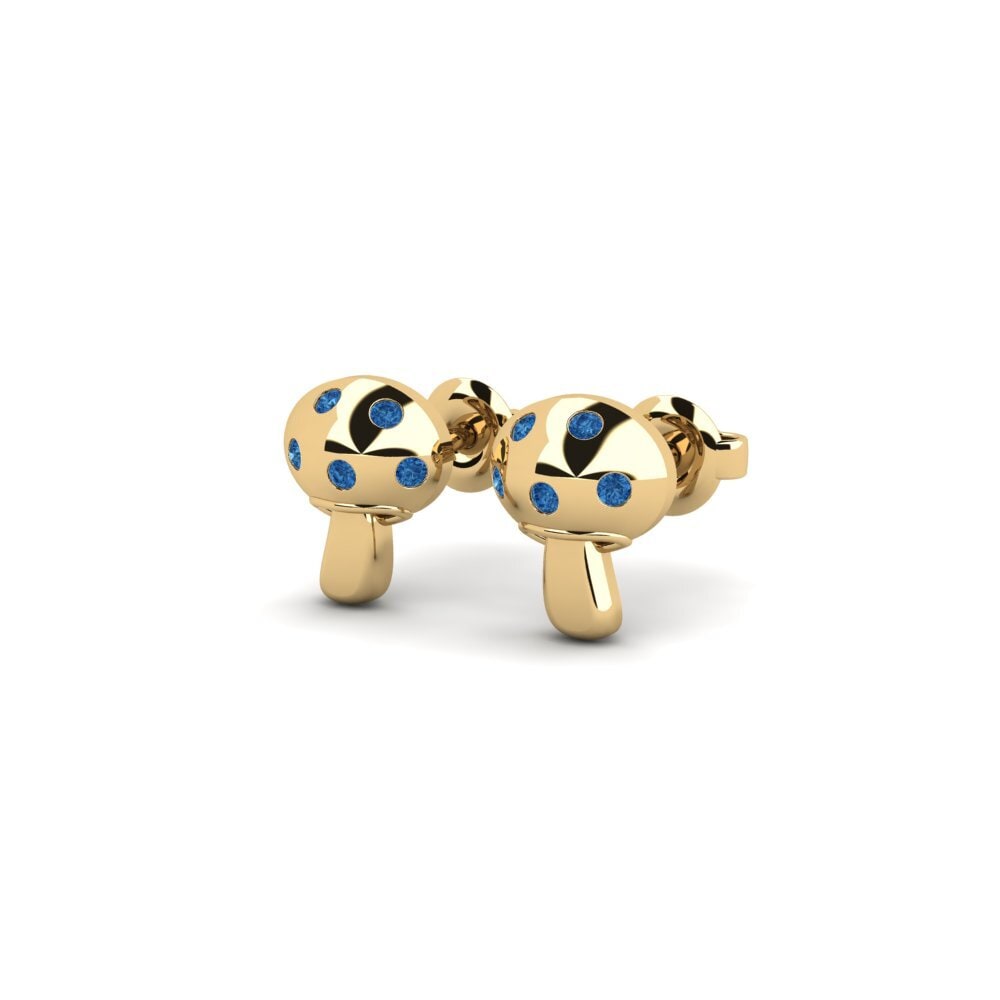 Zircone Bleu Foncé Boucle d'oreille femme Belias