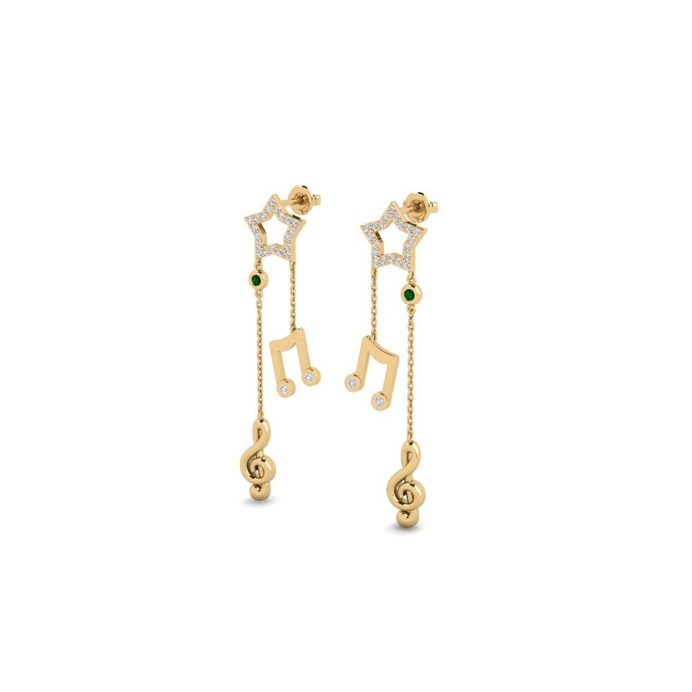 emerald-zirconia Women's ต่างหู Geheue