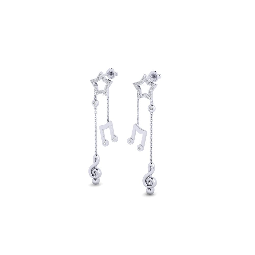 950 Palladium Women's Earring Geheue