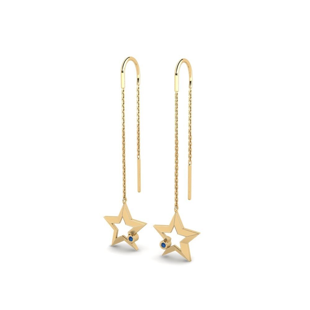 Zircone Bleu Foncé Boucle d'oreille femme Hirili - A