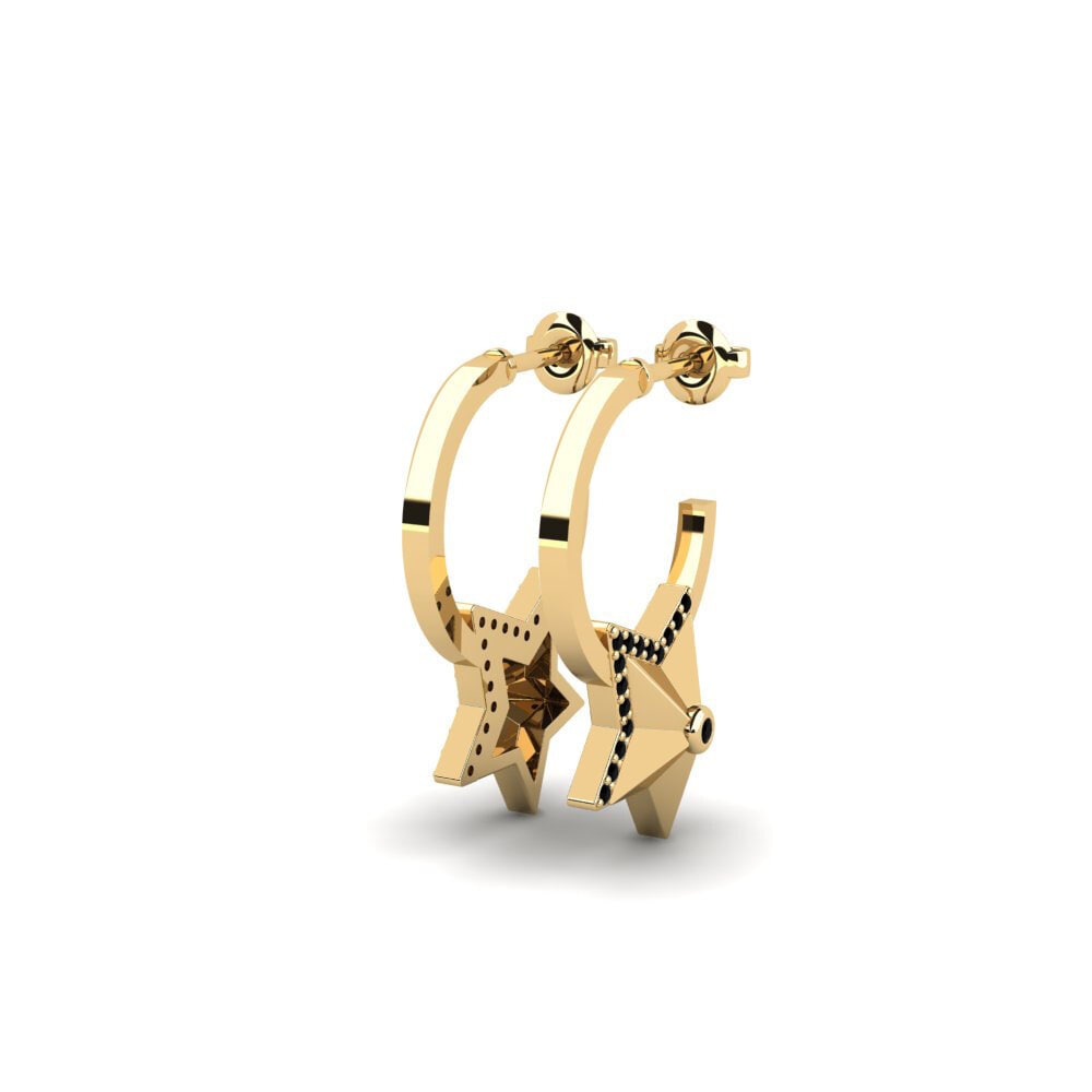 Black Diamond Women's Earring Hriatrengna