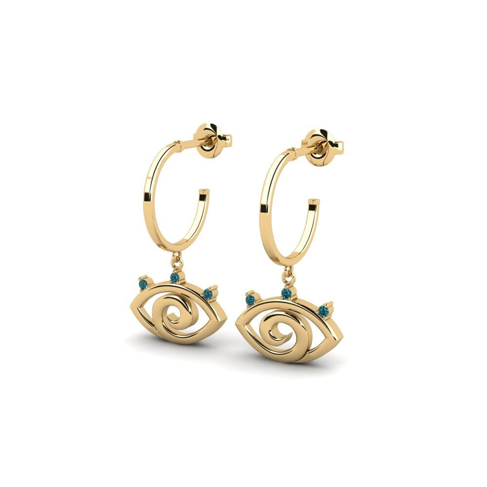 Blue Diamond Women's Earring Kongsuinger