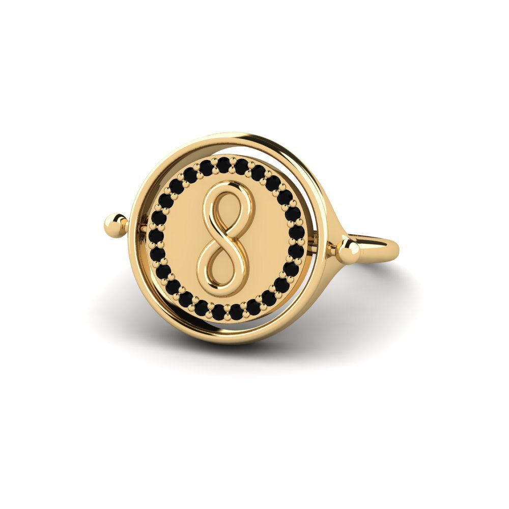 Zafiro negro Anillo Lembranza