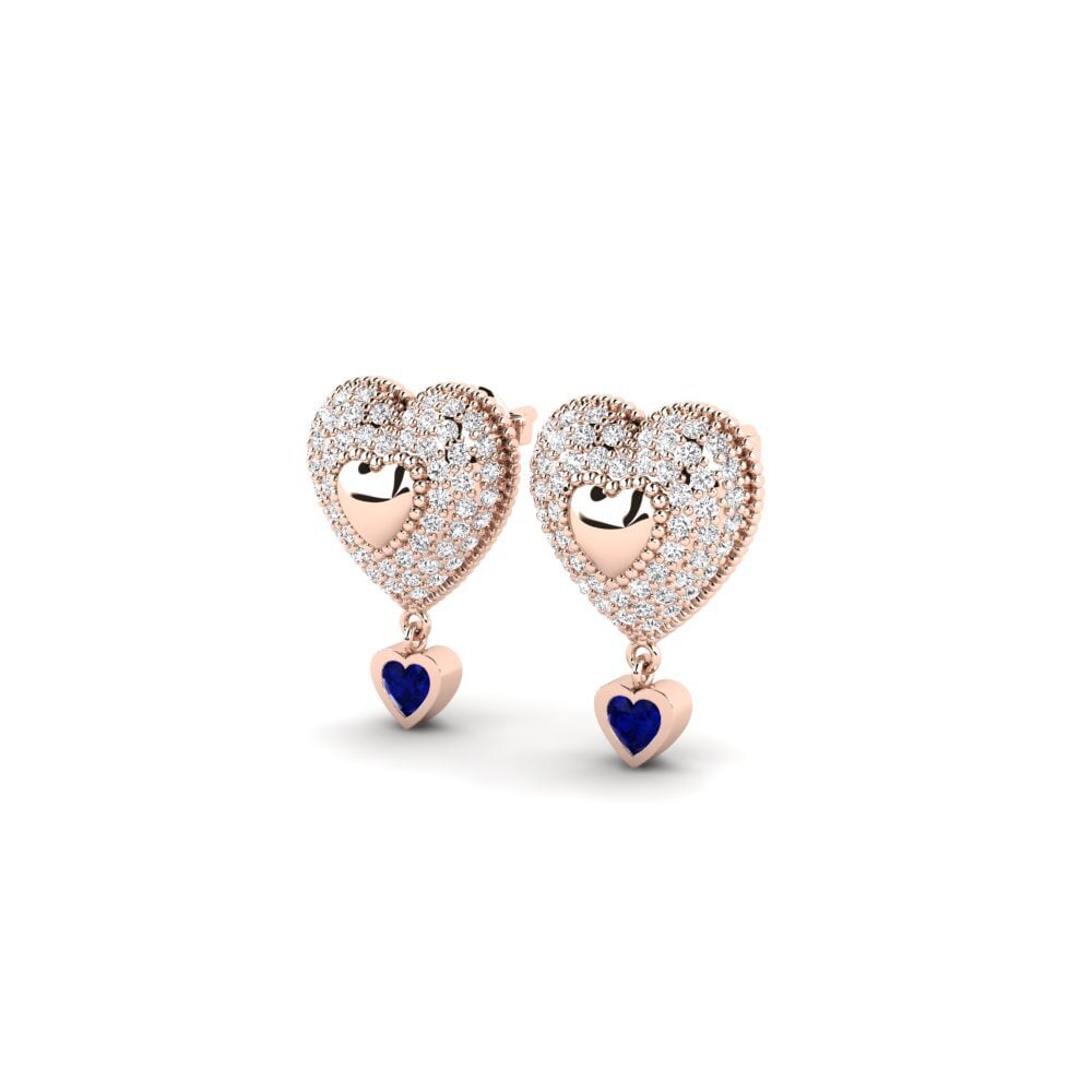9ct Rose Gold Women's Earring Mansa