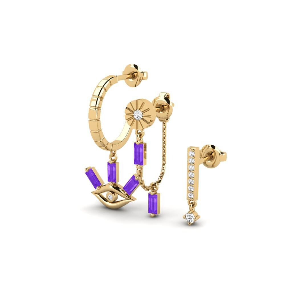 อเมทิสต์ Women's ต่างหู Merto - SET