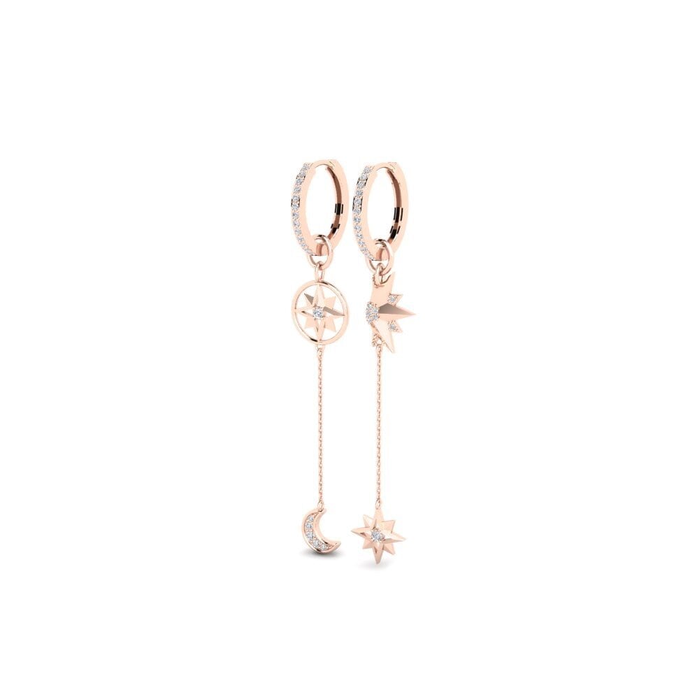 9ct Rose Gold Women's Earring Nekheb