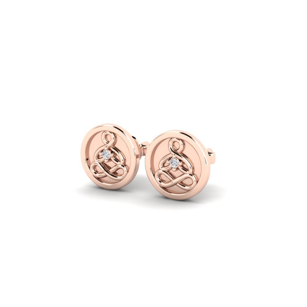 9ct Rose Gold Women's Earring Norton - A