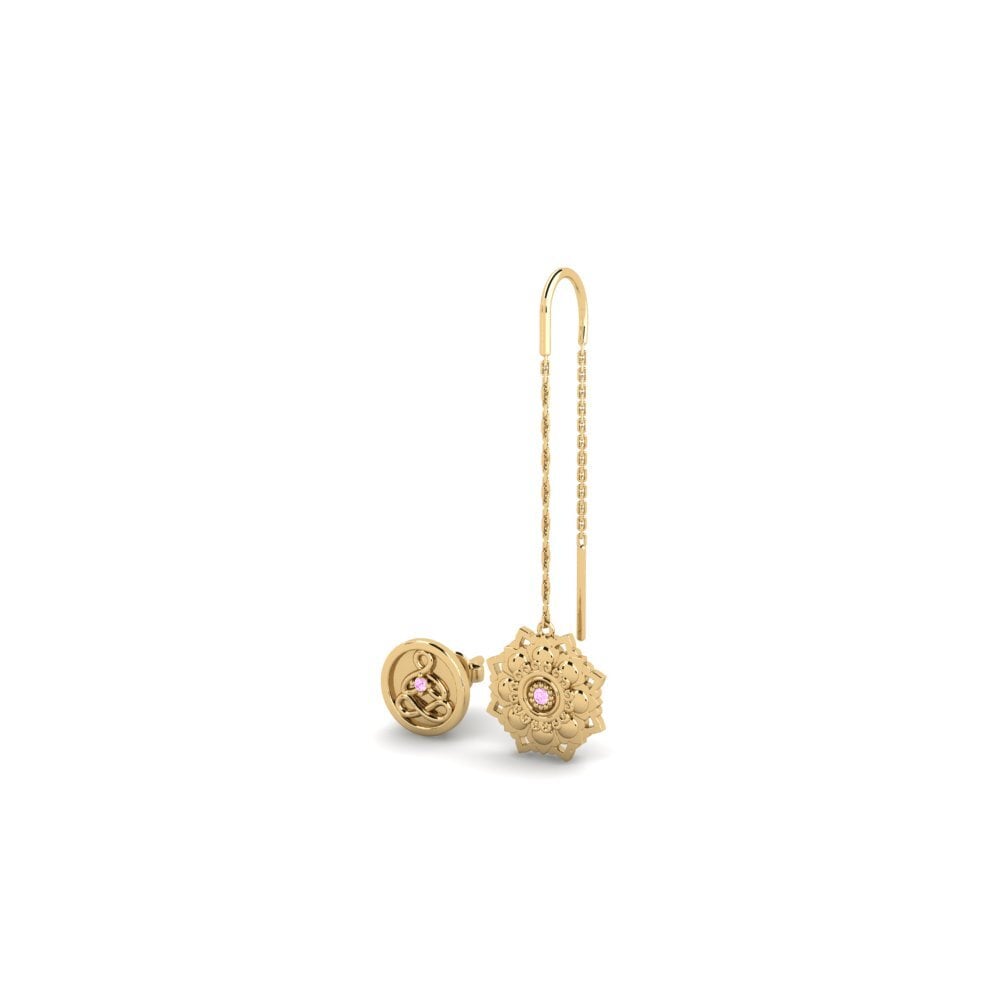 Đá Sapphire Hồng Bông tai nữ Norton - SET
