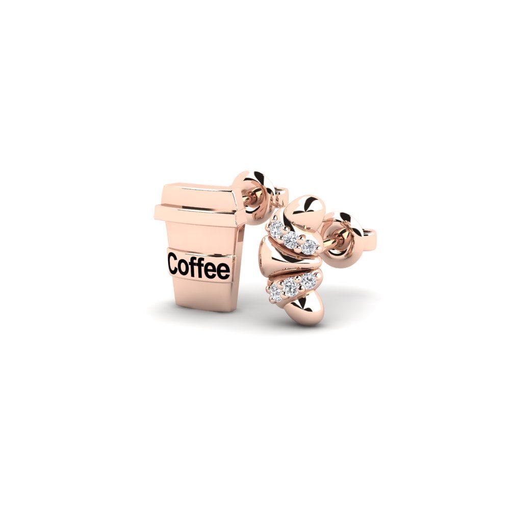 9ct Rose Gold Women's Earring Rhamantus