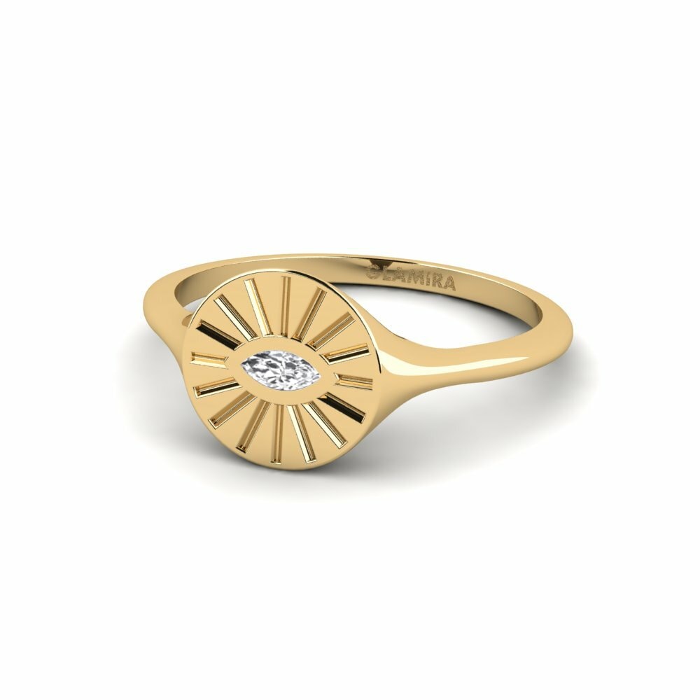 Marquise Saphir Blanc Bague Saida