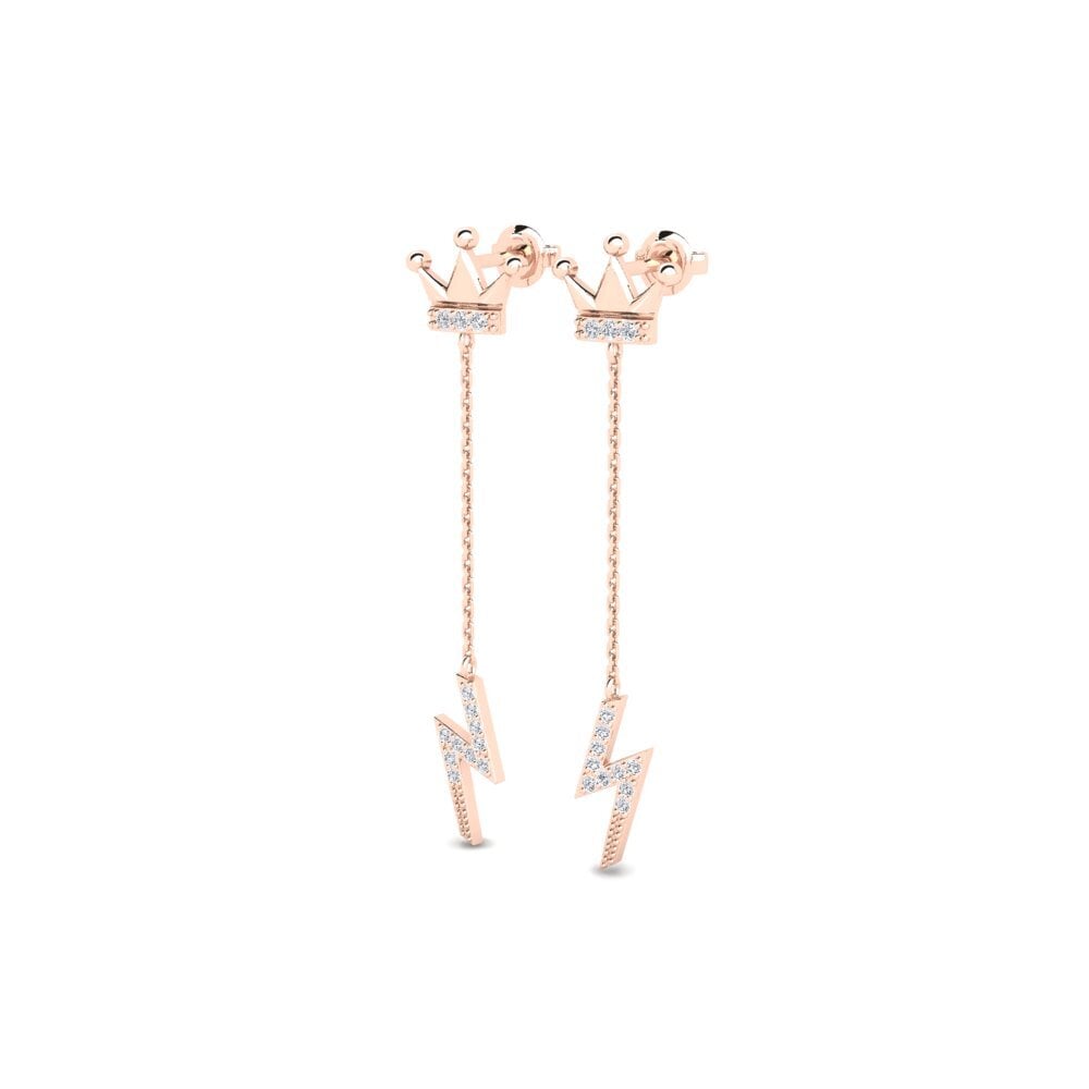 9ct Rose Gold Women's Earring Tacksam