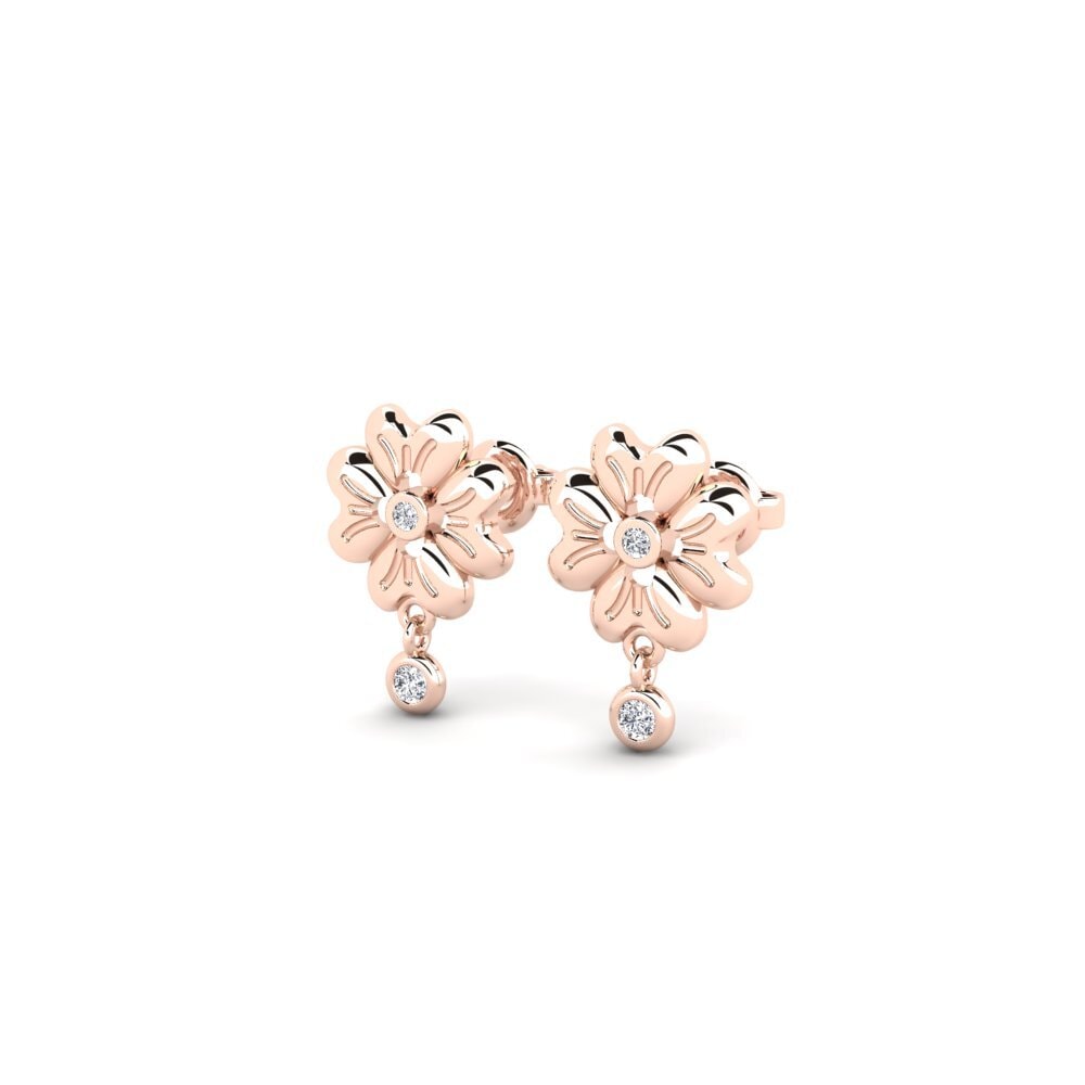 9ct Rose Gold Women's Earring Teplice - B