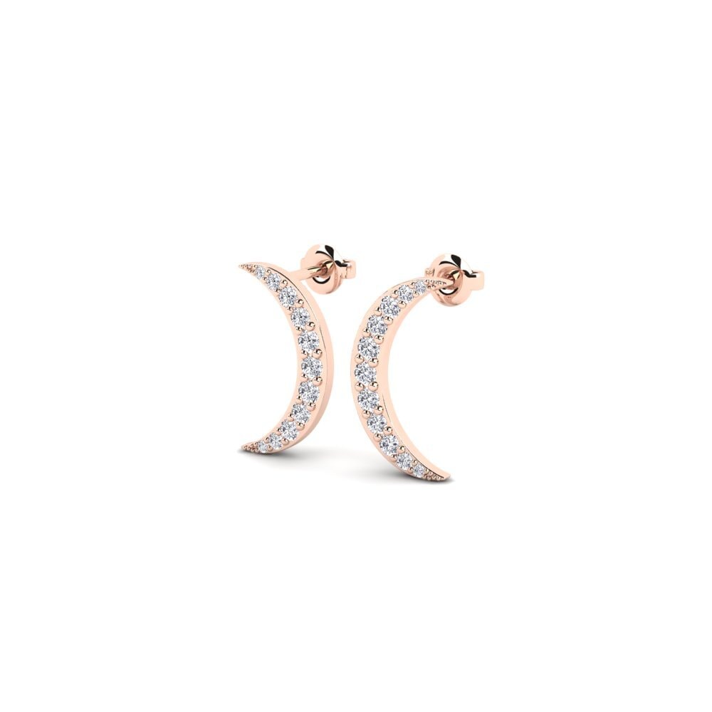 9ct Rose Gold Women's Earring Tulosy - A