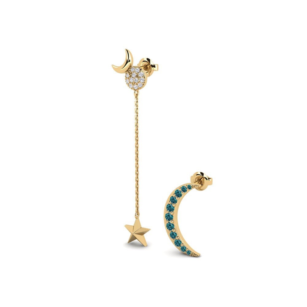 Blue Diamond Women's Earring Tulosy - SET