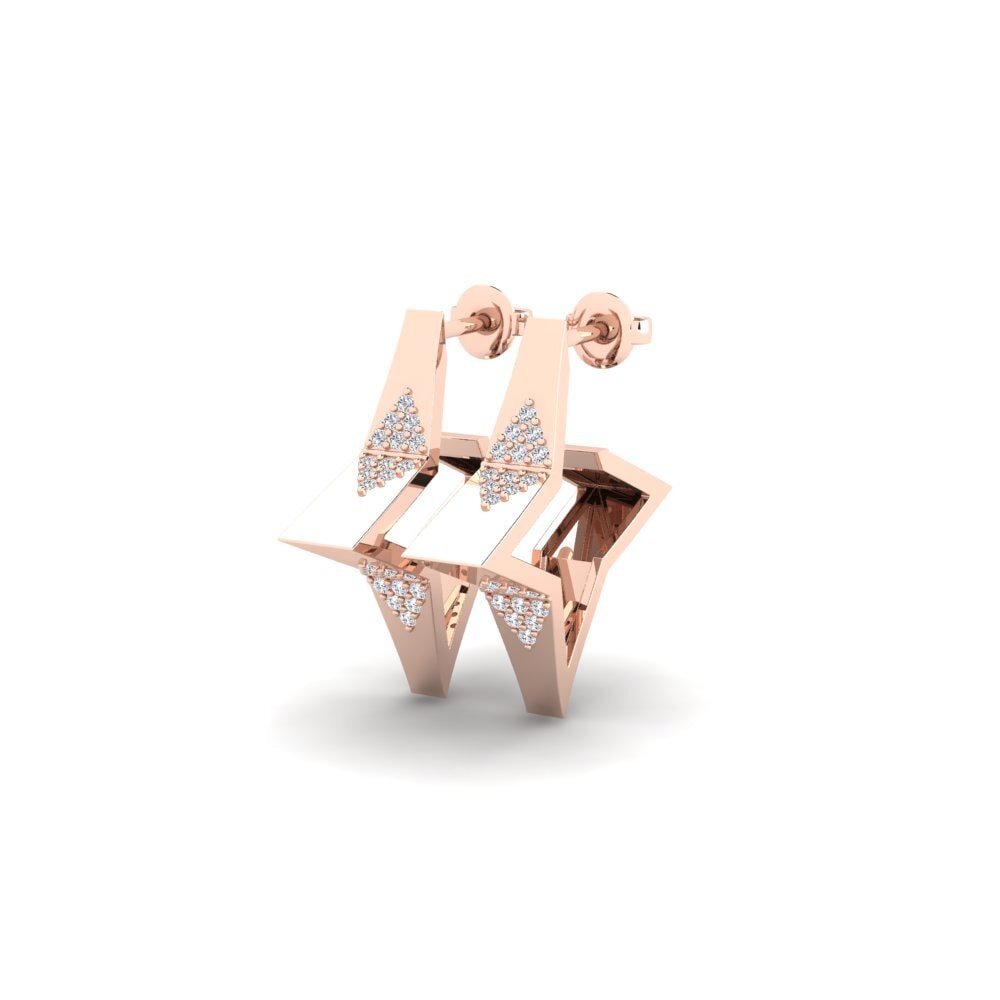 9ct Rose Gold Women's Earring Vammala