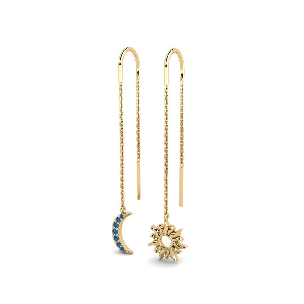 Zircone Bleu Foncé Boucle d'oreille femme Vellykket
