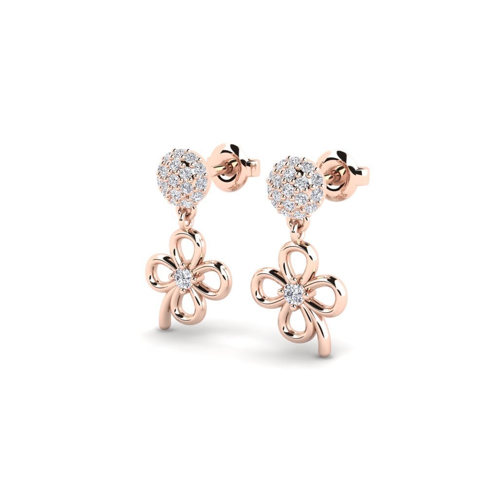 9ct Rose Gold Women's Earring Vidisha - A