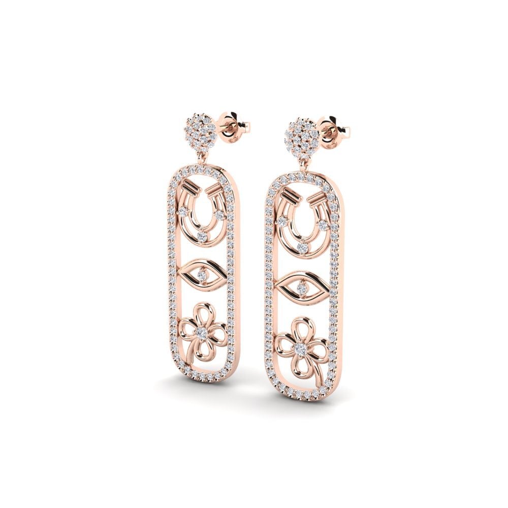 9ct Rose Gold Women's Earring Vidisha - B