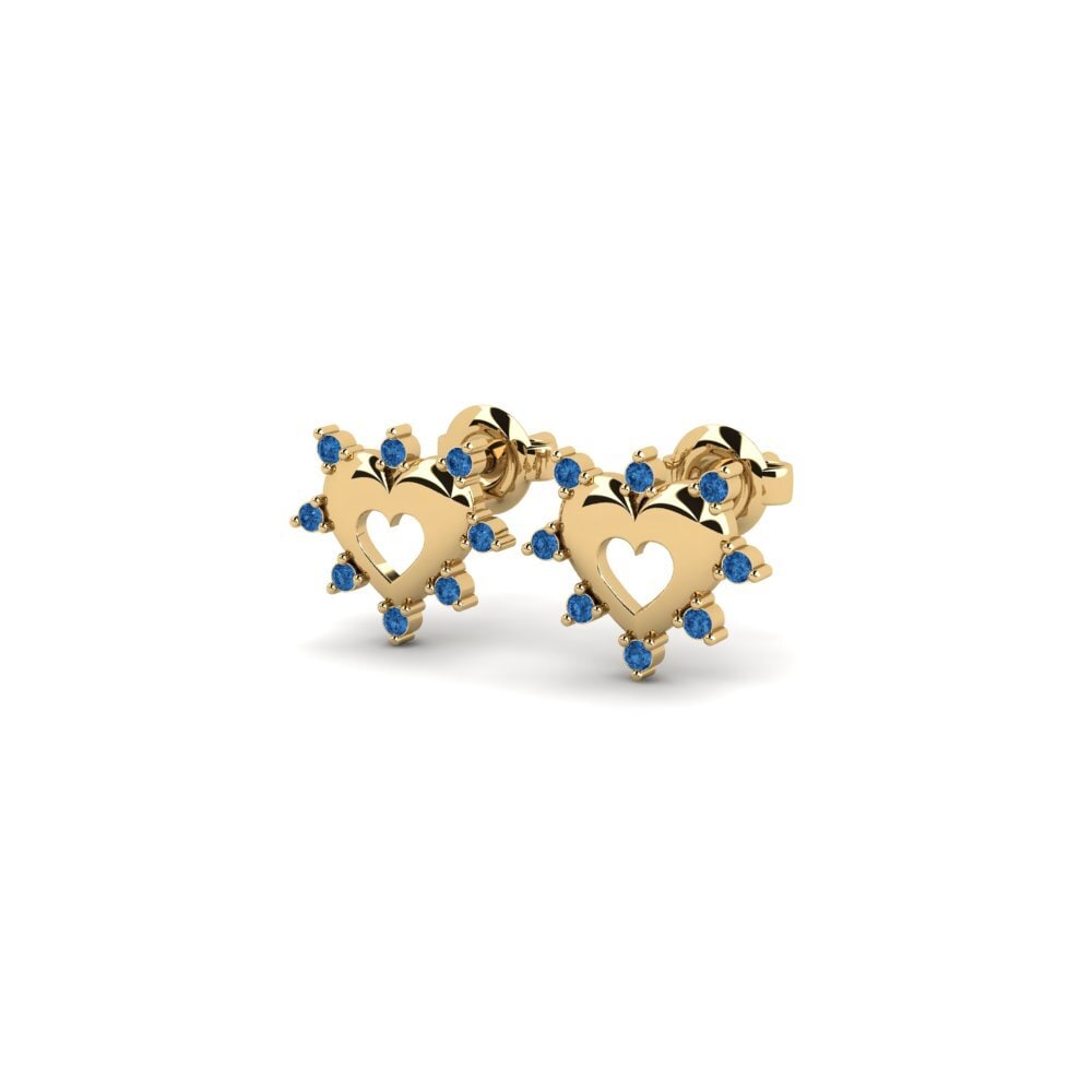 Zircone Bleu Foncé Boucle d'oreille femme Werts