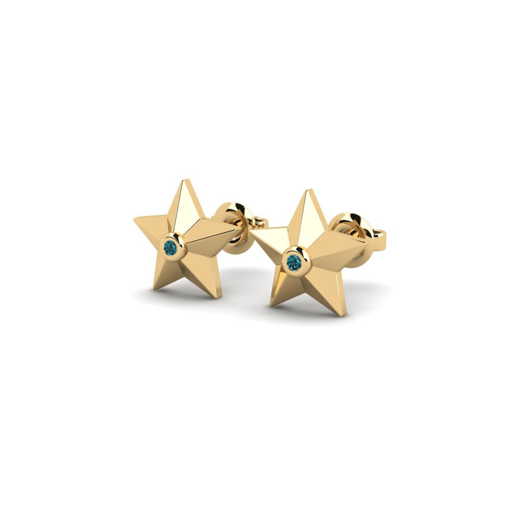 Blue Diamond Women's Earring Zachikondi - A