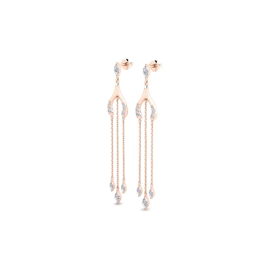 9ct Rose Gold Women's Earring Akaris