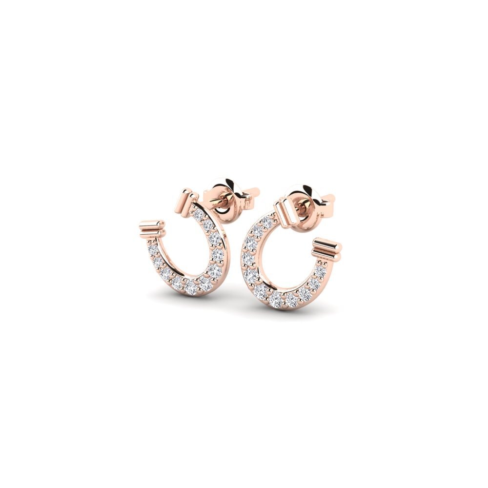 9ct Rose Gold Women's Earring Bandiat