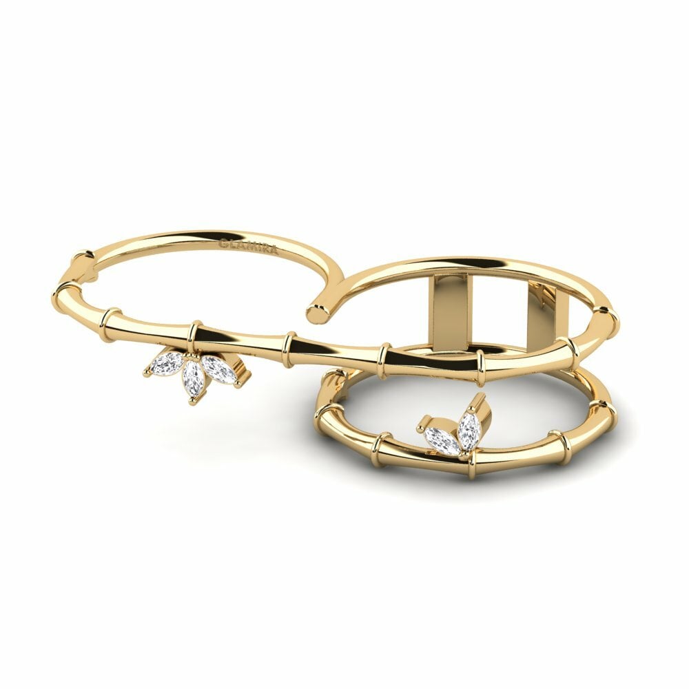 Marquise Saphir Blanc Bague Capua