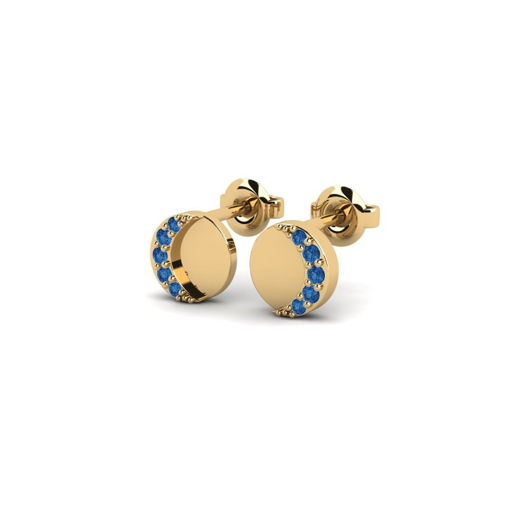 Zircone Bleu Foncé Boucle d'oreille femme Essonne