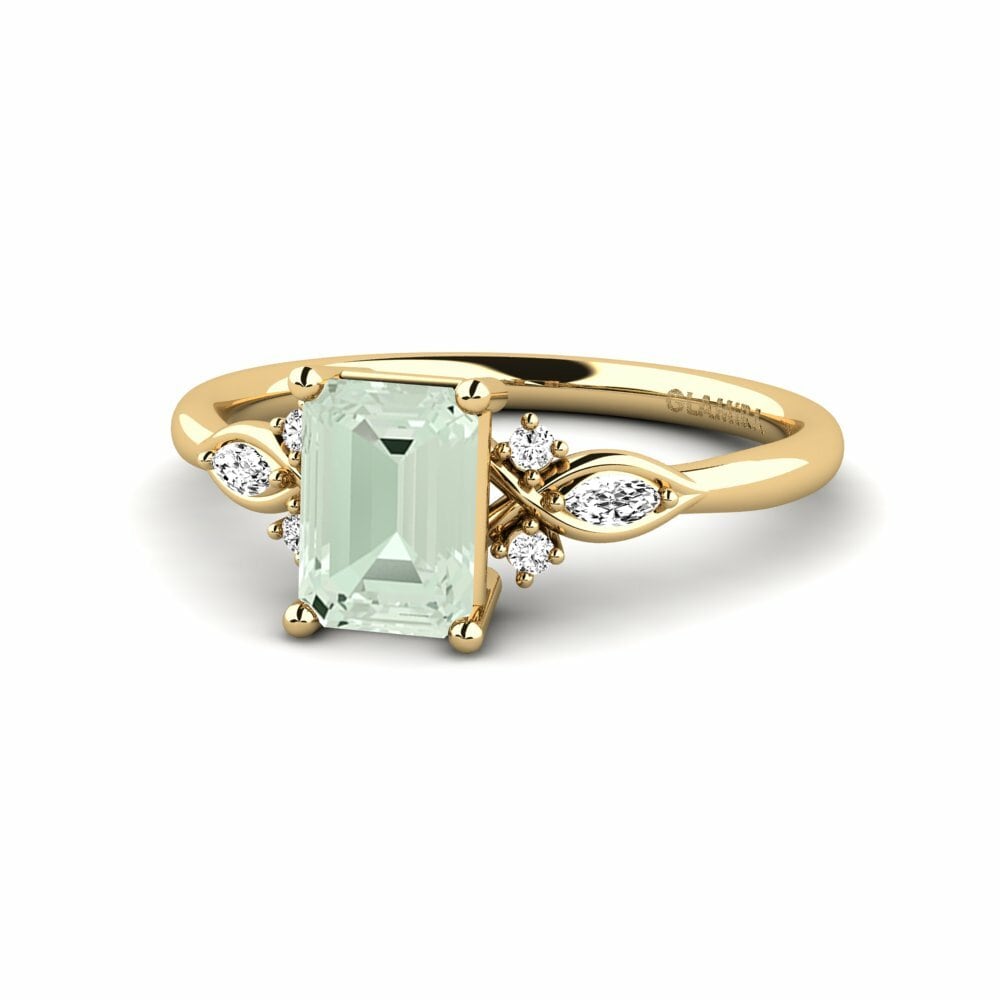 Green Amethyst Engagement Ring Gisu - Emerald