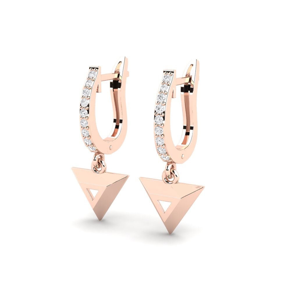 14k Oro Rosa Pendiente de mujer Havering