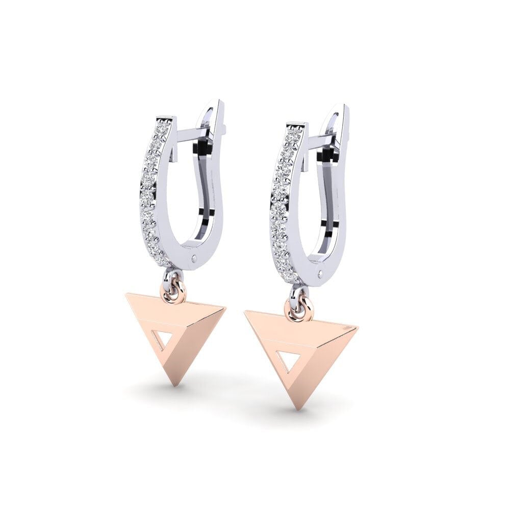 14k White & Rose Gold Women's Earring Havering
