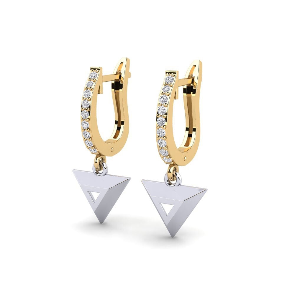14ct Yellow & White Gold Women's Earring Havering
