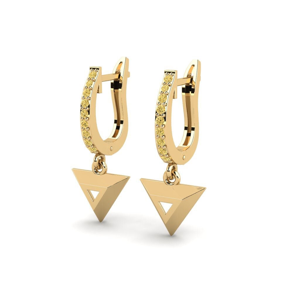 Gele Diamant Dames Oorbellen Havering