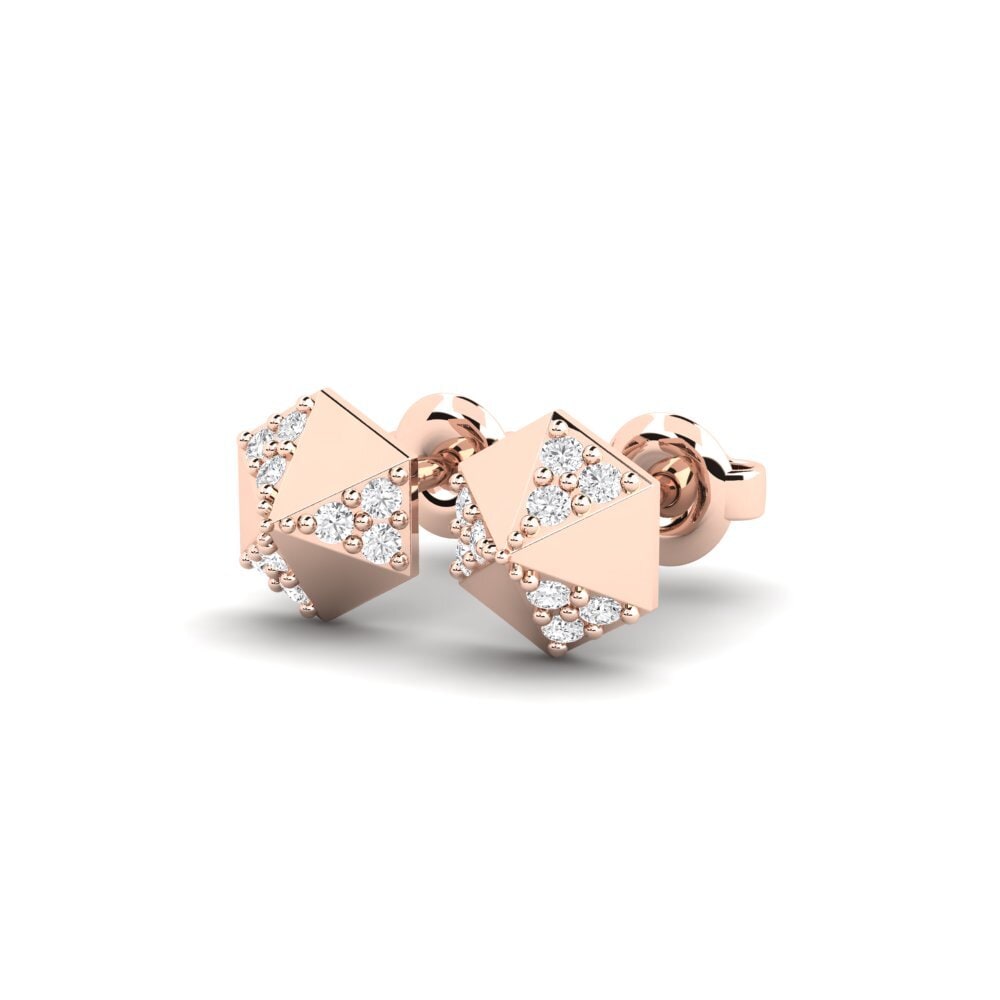 14k Oro Rosa Pendiente de mujer Hedle