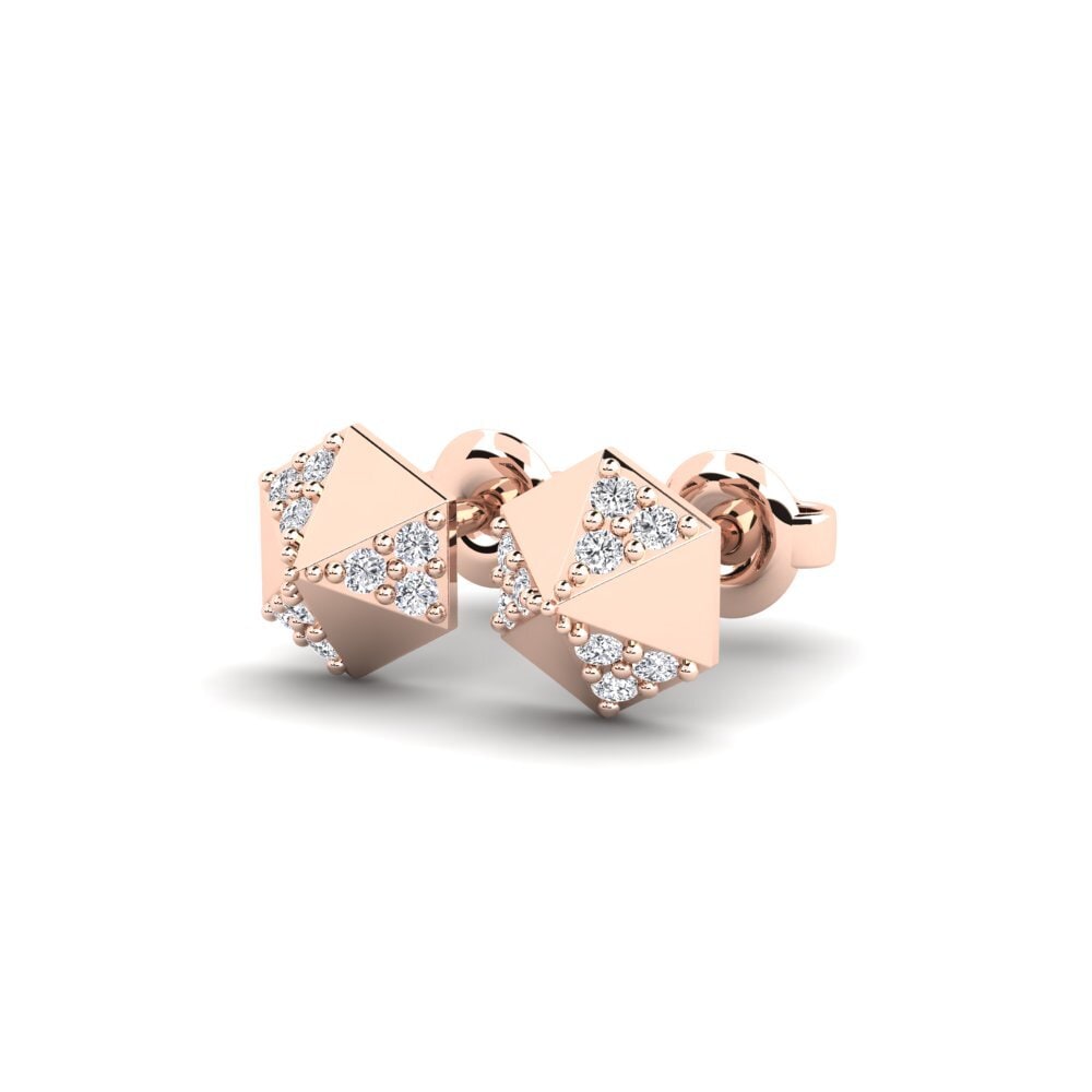 14k Oro Rosa Pendiente de mujer Hedle
