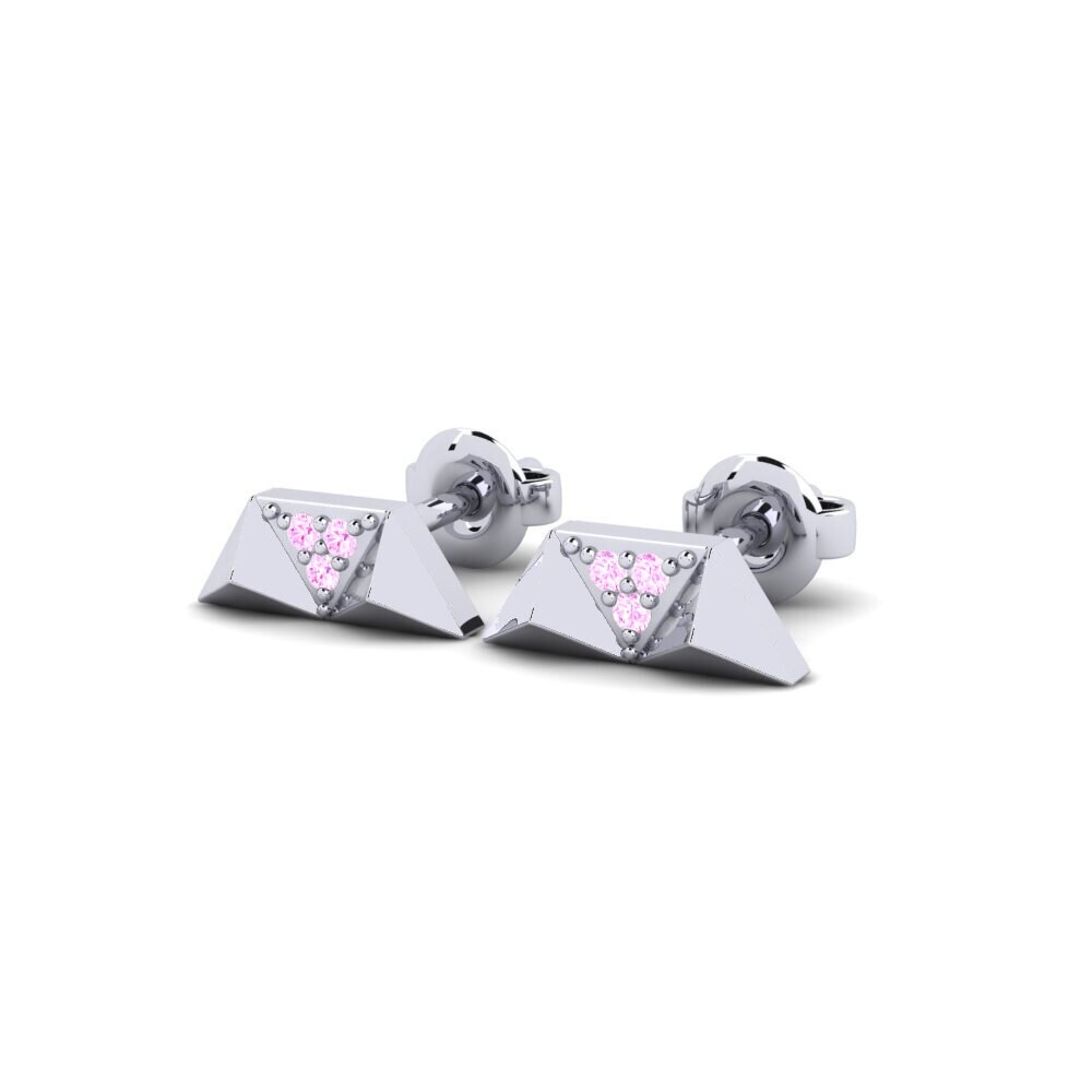 Platino Zafiro Rosado Pendiente de mujer Hounslow