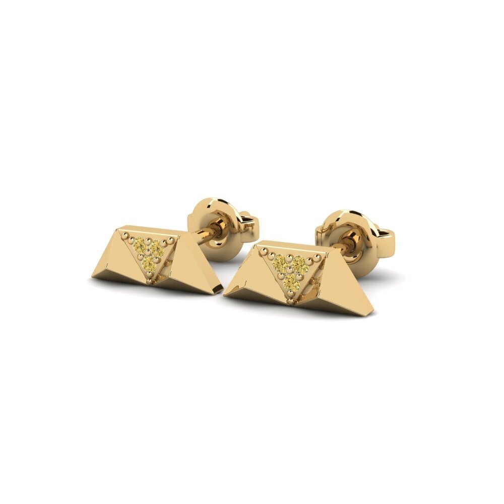 Gele Diamant Dames Oorbellen Hounslow